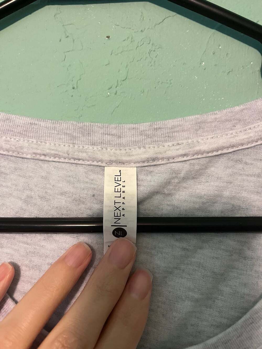 Next Level Triblend Scoop Neck T-Shirt Size S Gray Heather - Picture 2 of 4